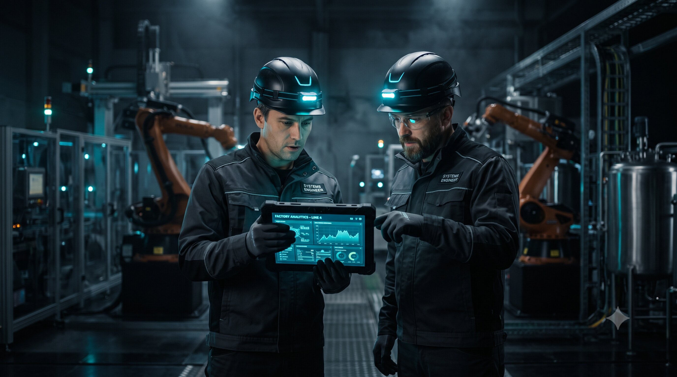 Two engineers during a LASERREIN partner handover